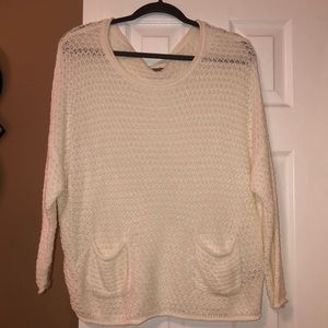 white knit aerie sweater